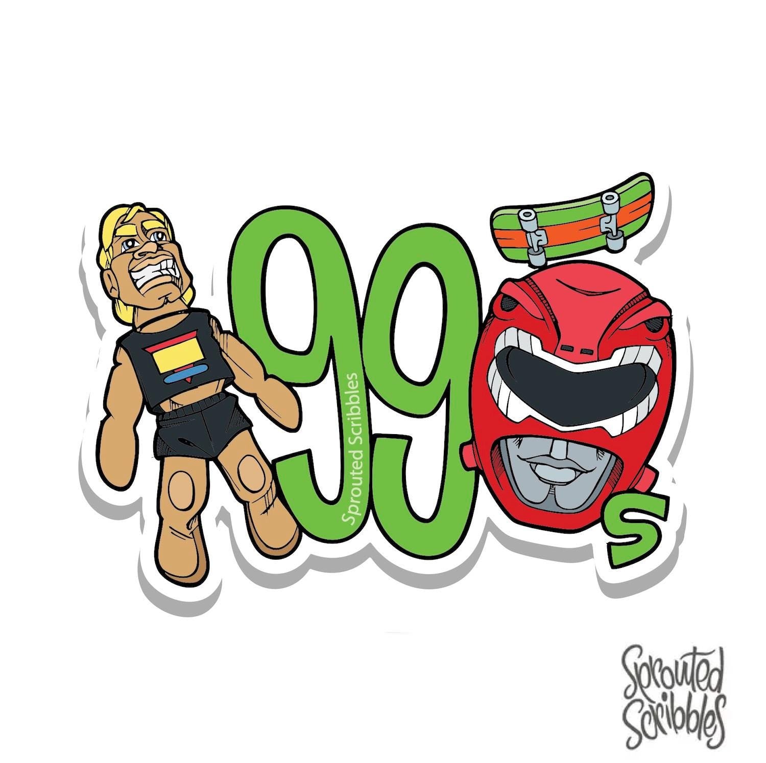1990 Iconic Toys Sticker | Nineties Decal | Weatherproof Vinyl
