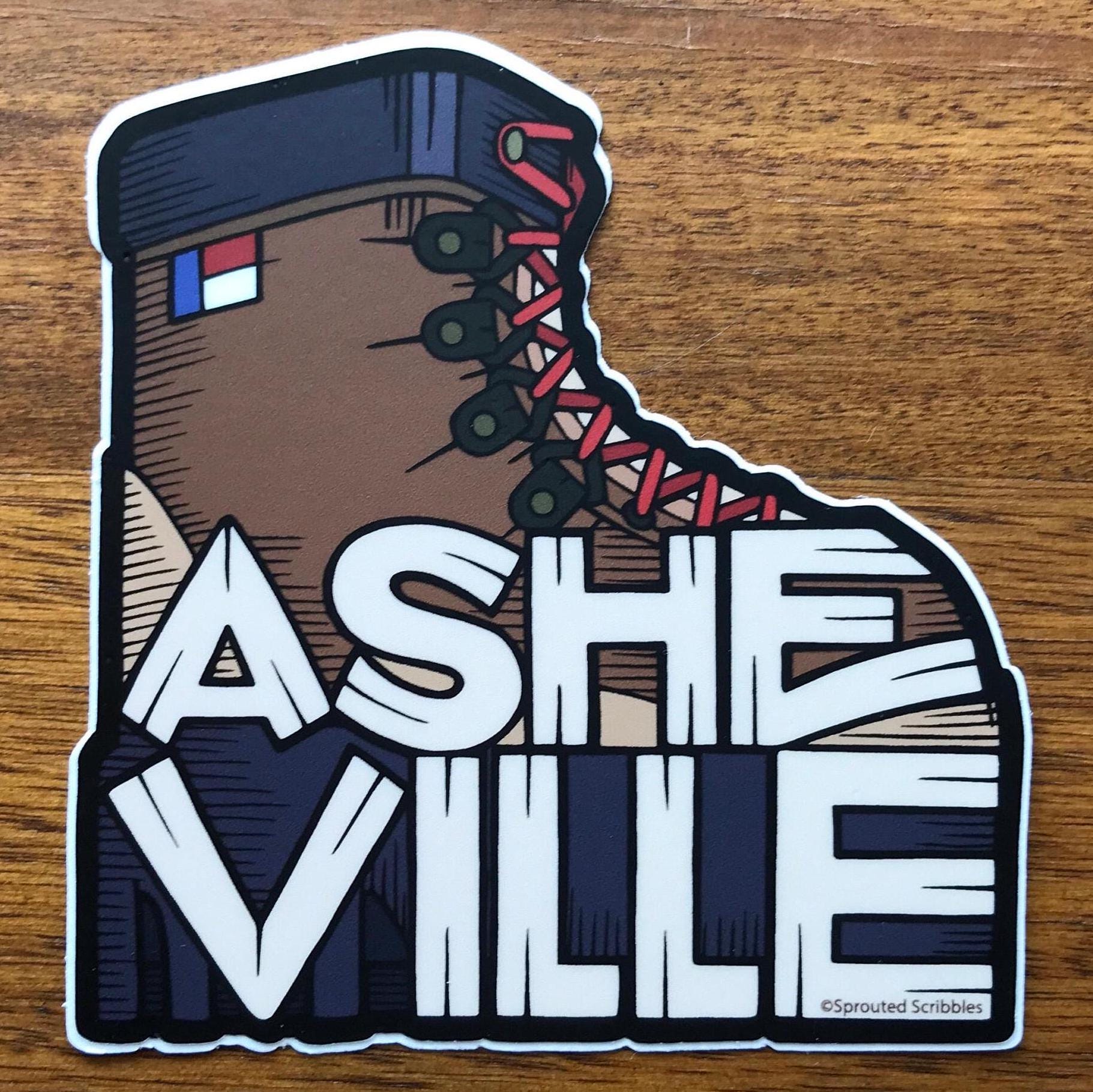 Asheville Boot Sticker | Weatherproof Vinyl