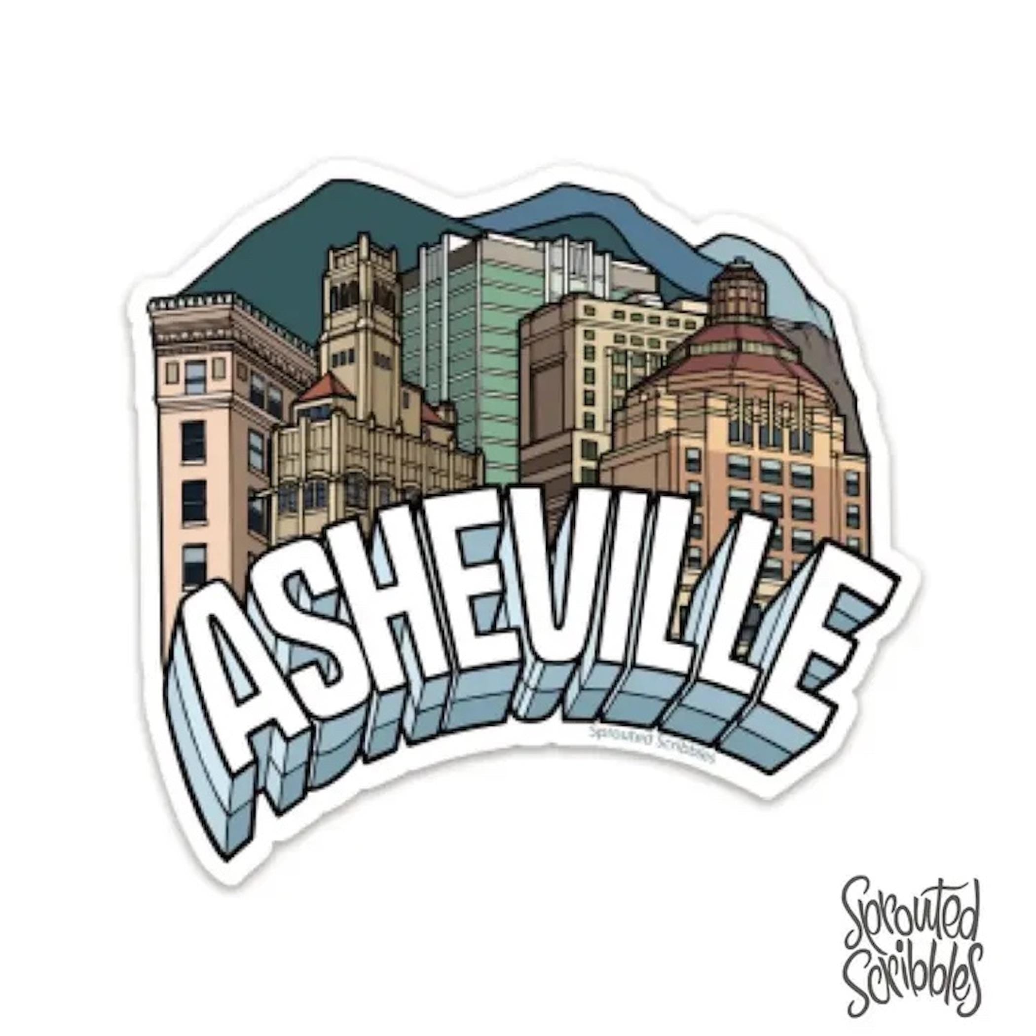 Asheville City Buildings Sticker
