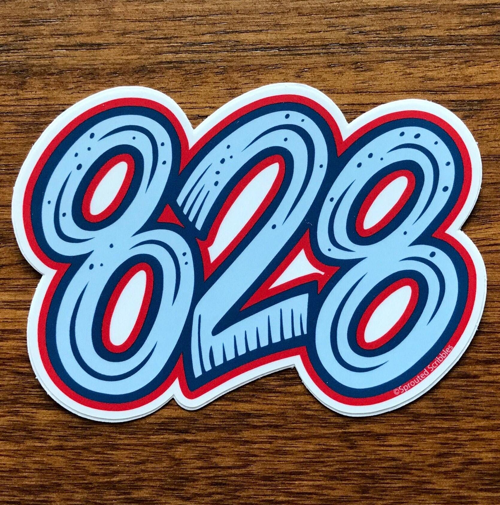 828 Western North Carolina Area Code Sticker | Weatherproof Vinyl Decal for Car