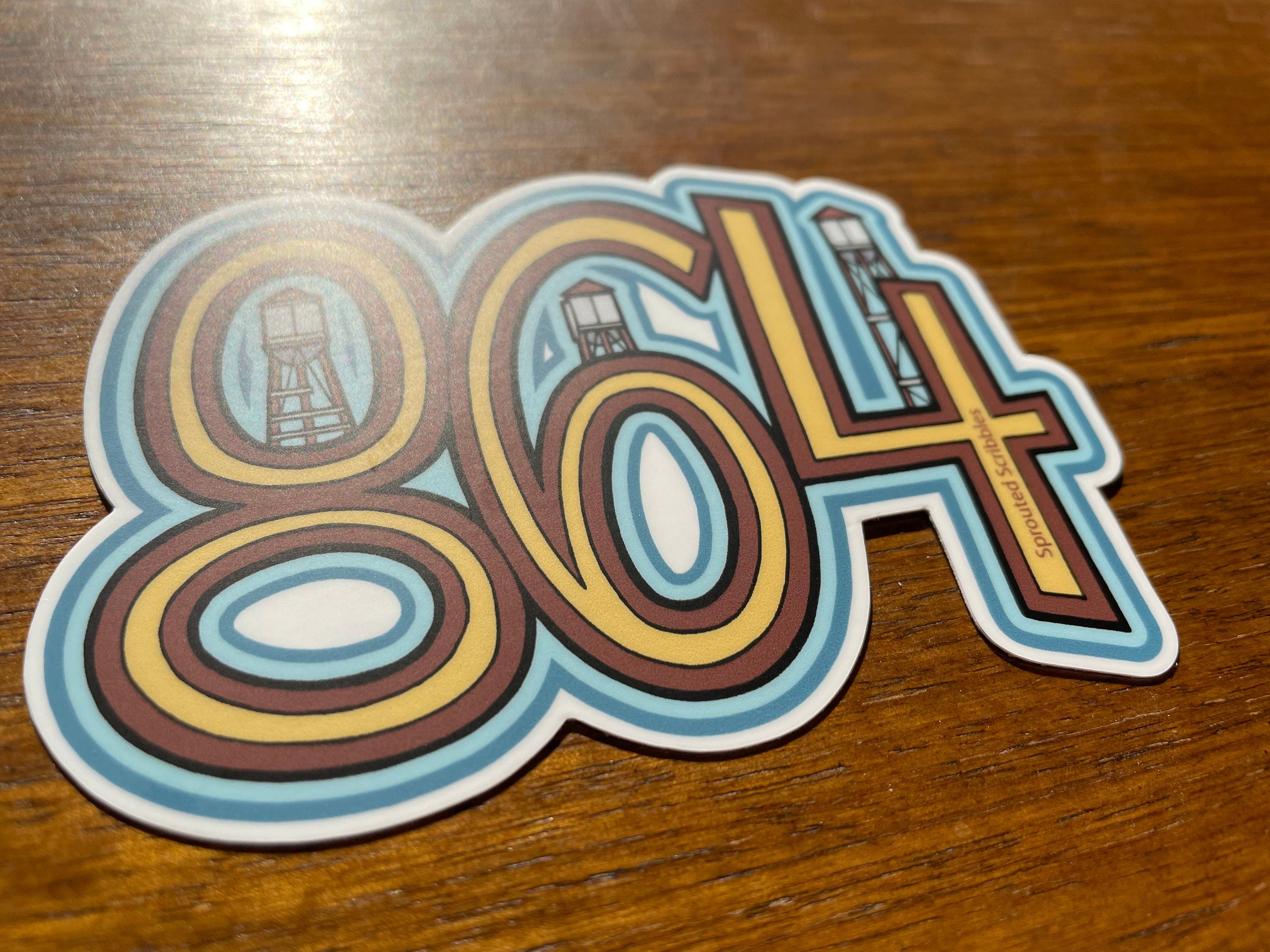 864 Area Code Sticker