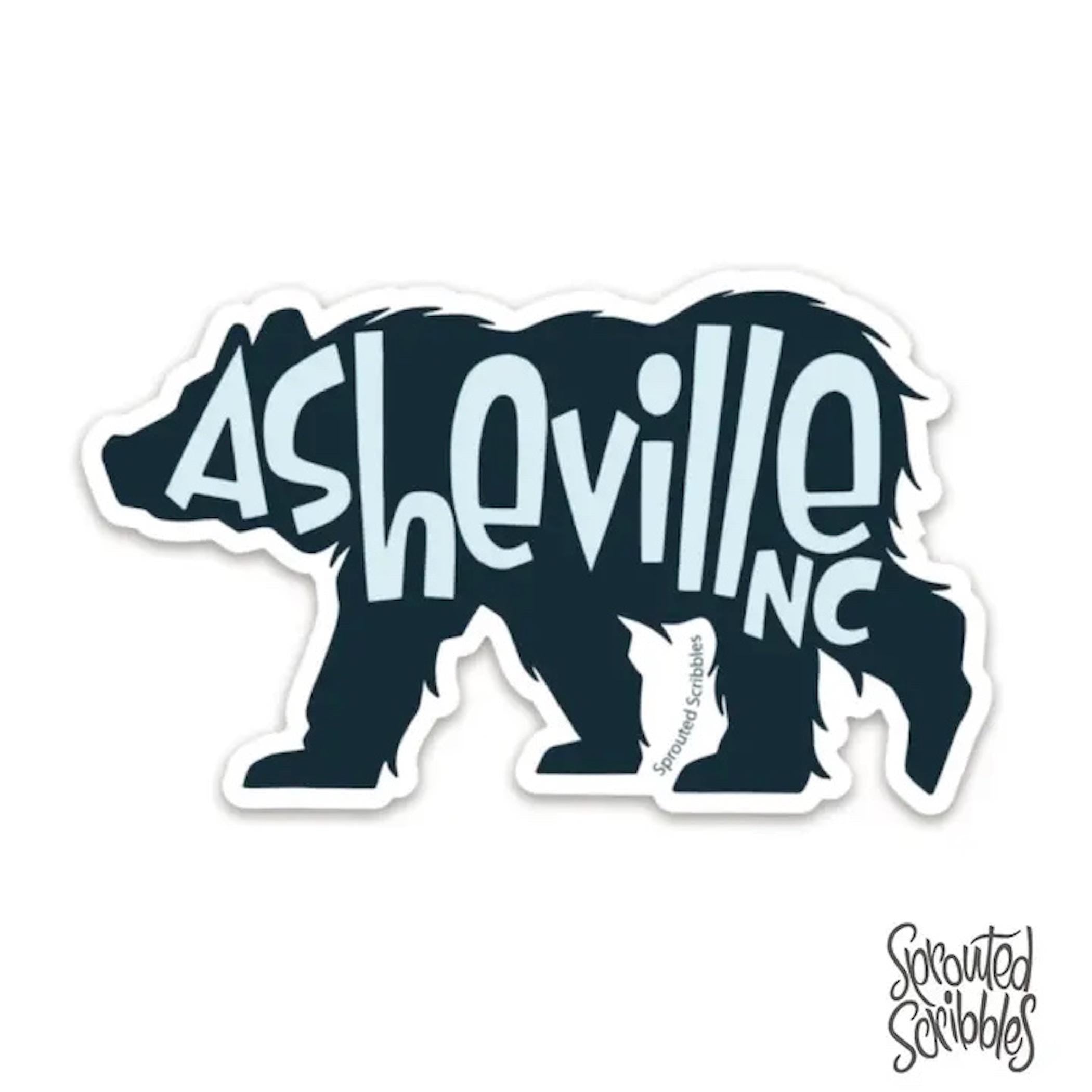 Asheville Bear THIN MAGNET | Decorative Travel Magnet | Vinyl
