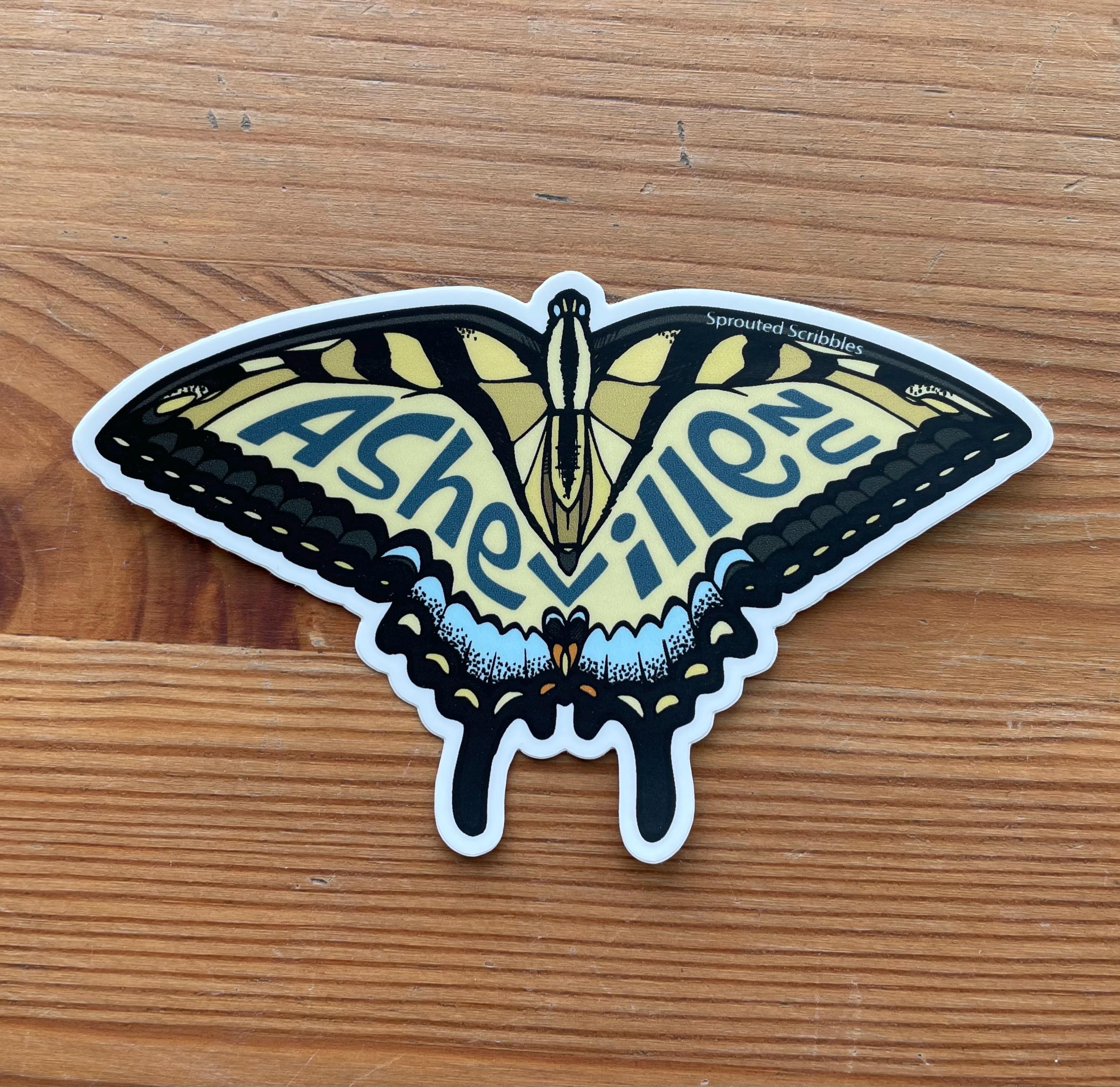 Asheville Butterfly THIN MAGNET | Eastern Tiger Swallowtail