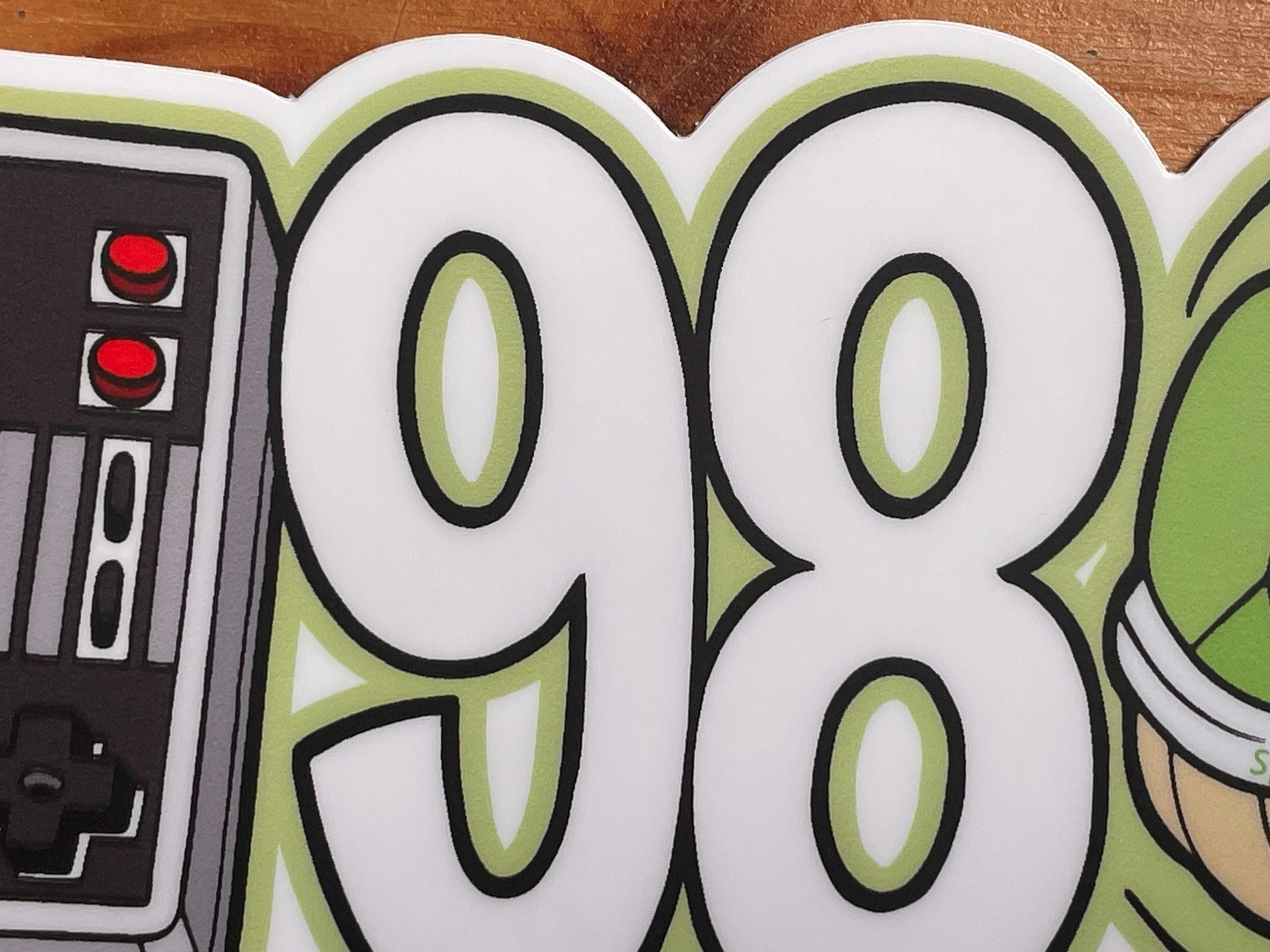 1980 Sticker with Shell and Gaming Controller | 80s Nostalgia