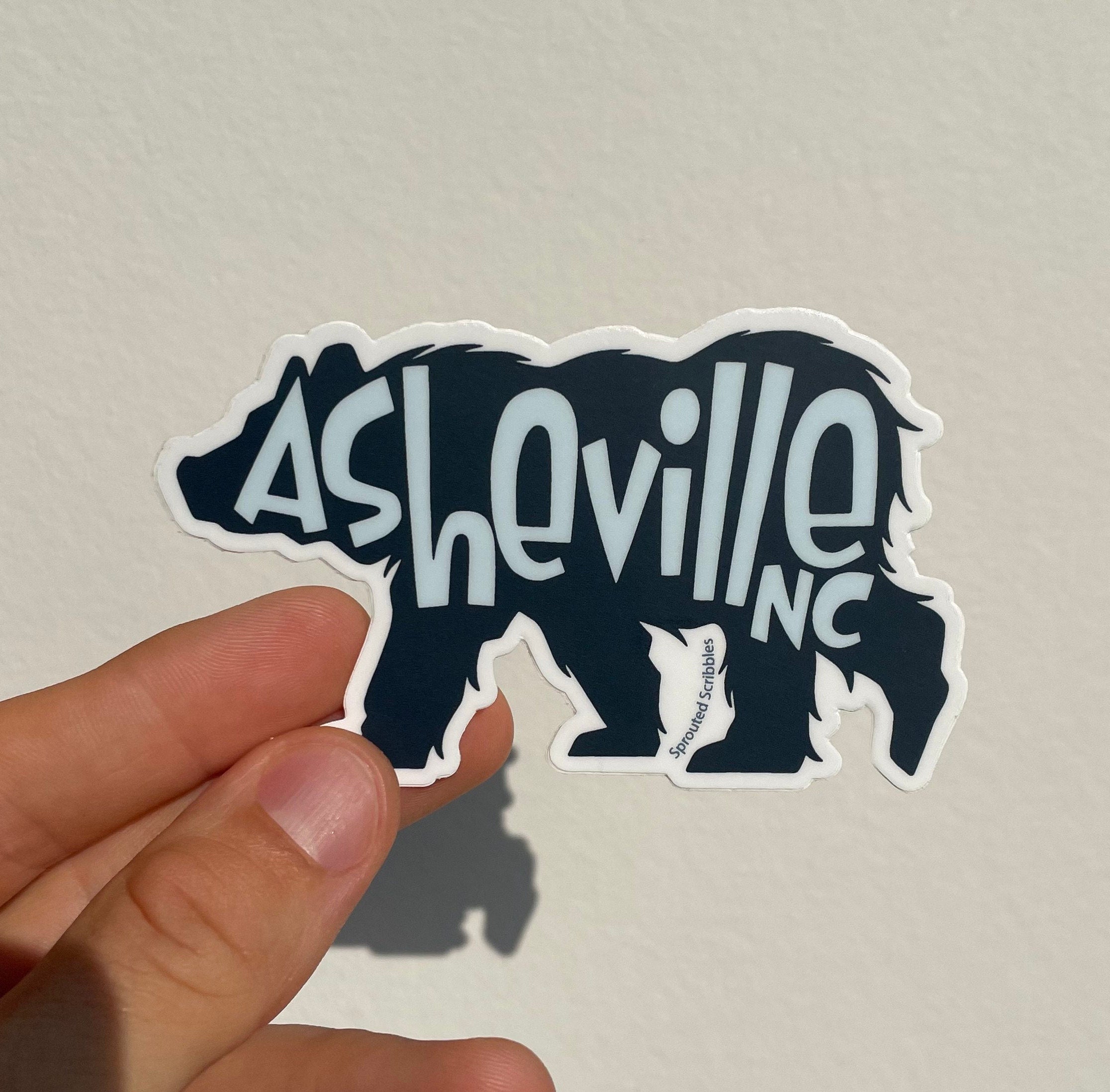 Asheville Bear Sticker | Weatherproof Vinyl Travel Souvenir