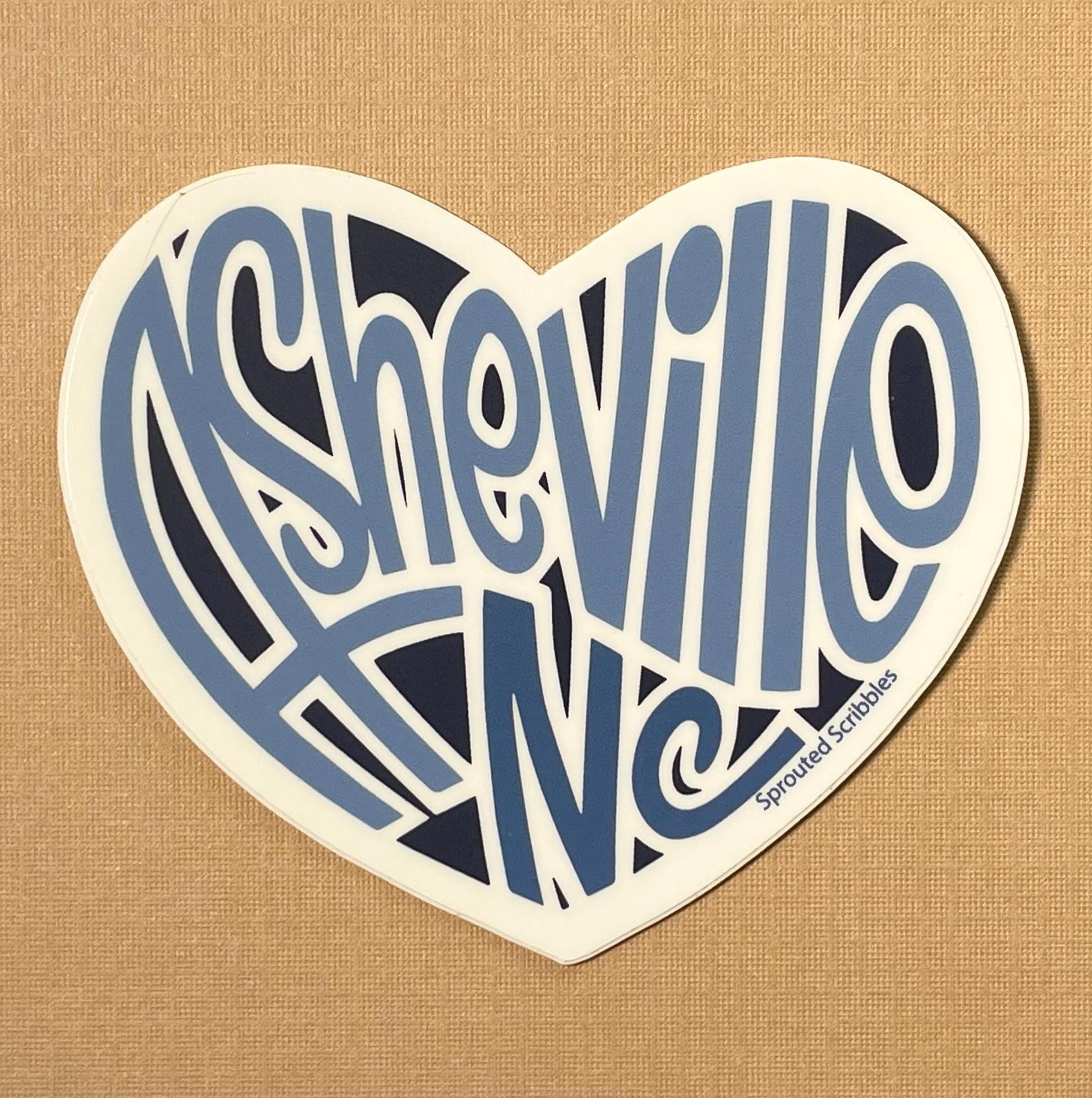 Asheville Heart Sticker | Blue Ridge Blues
