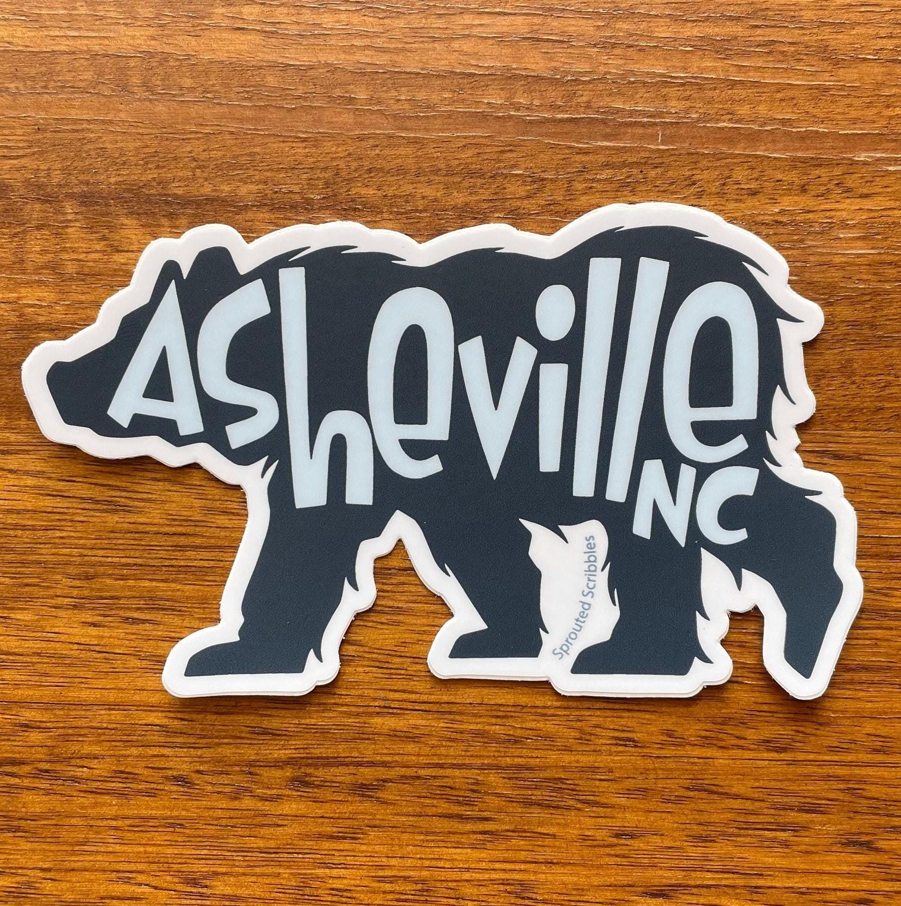 Asheville Bear Sticker | Weatherproof Vinyl Travel Souvenir