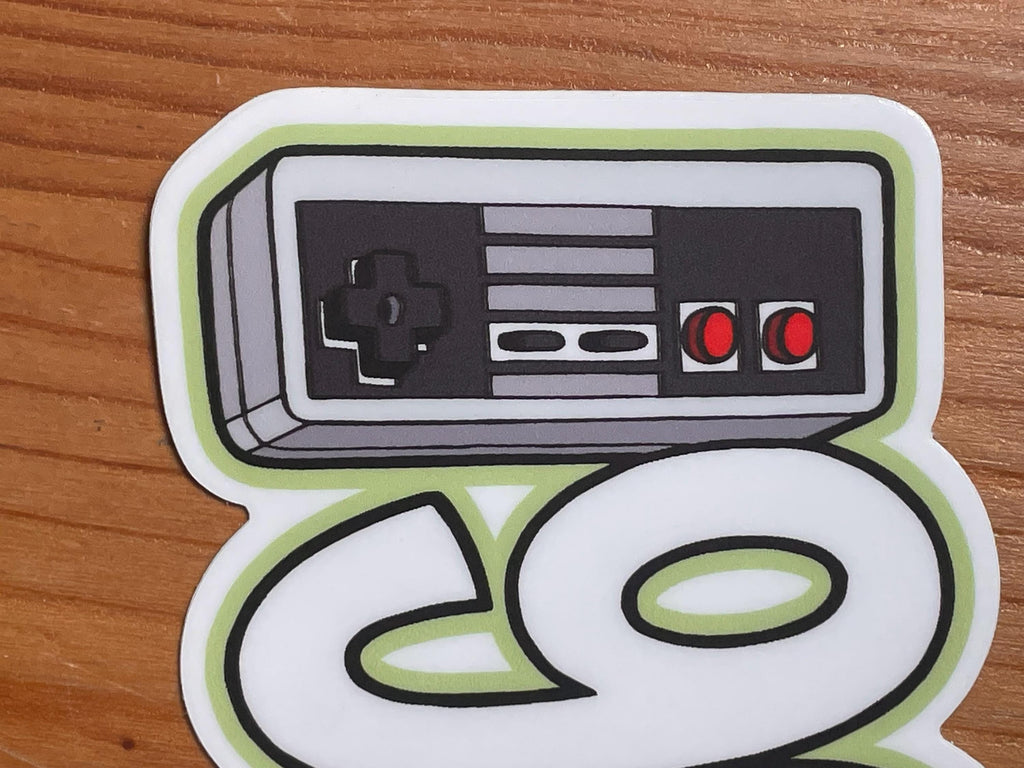 1980 Sticker with Shell and Gaming Controller | 80s Nostalgia