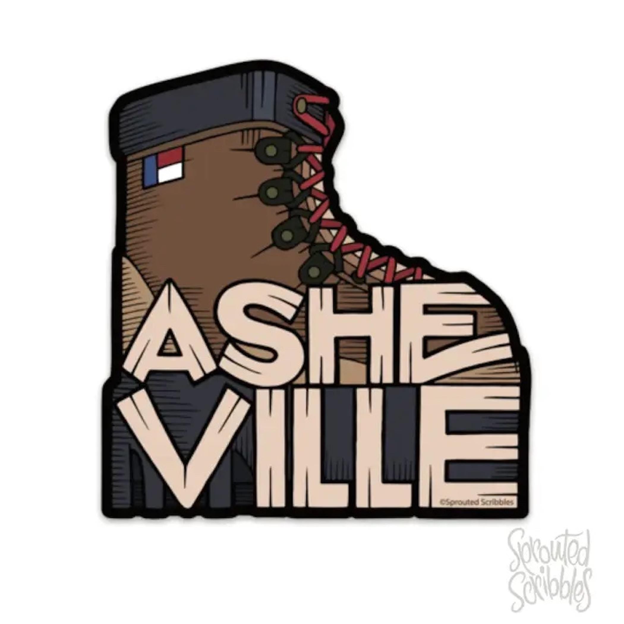 Asheville Boot Sticker | Weatherproof Vinyl