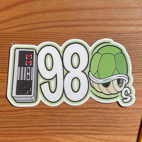 1980 Sticker with Shell and Gaming Controller | 80s Nostalgia