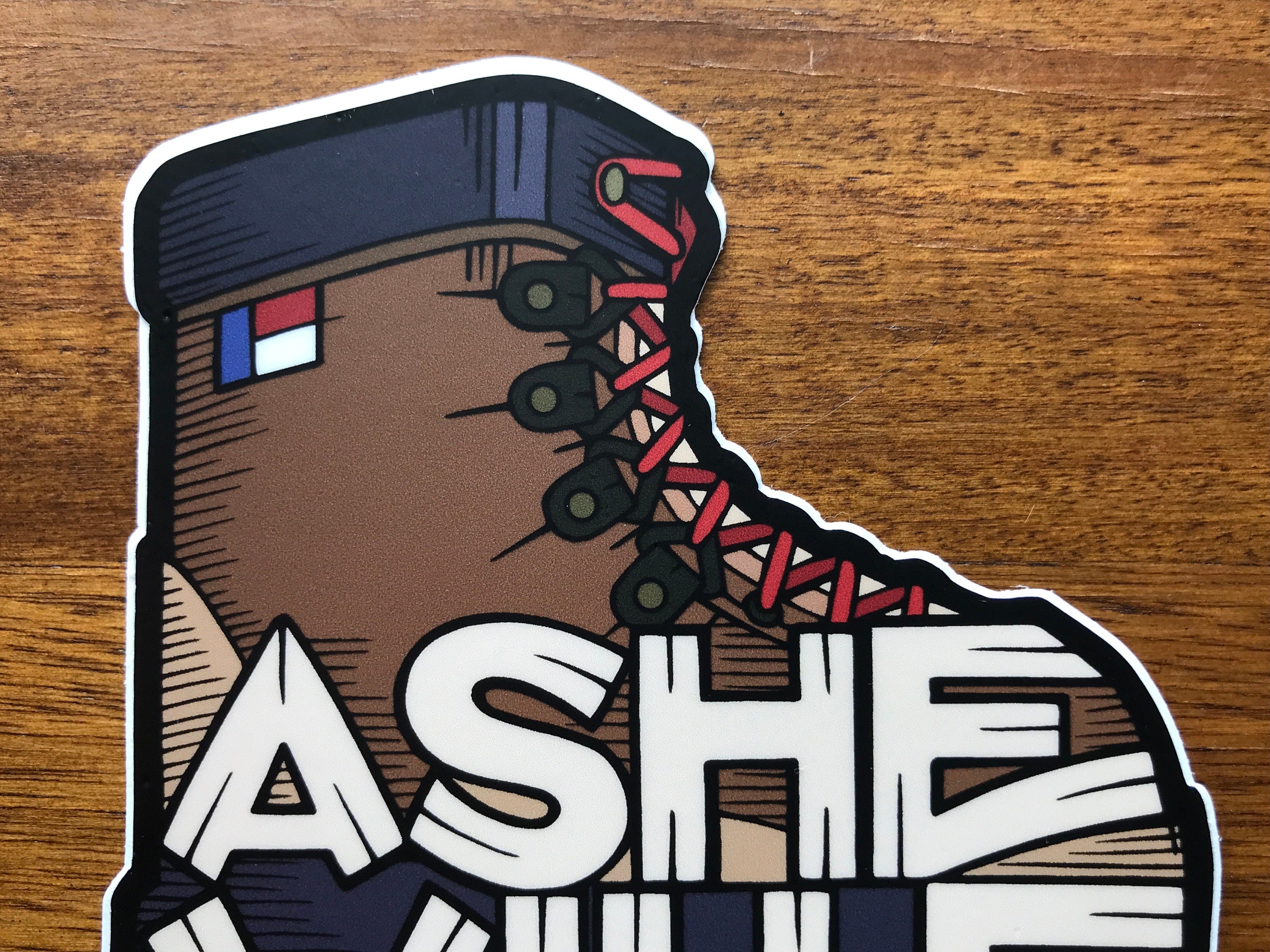 Asheville Boot Sticker | Weatherproof Vinyl